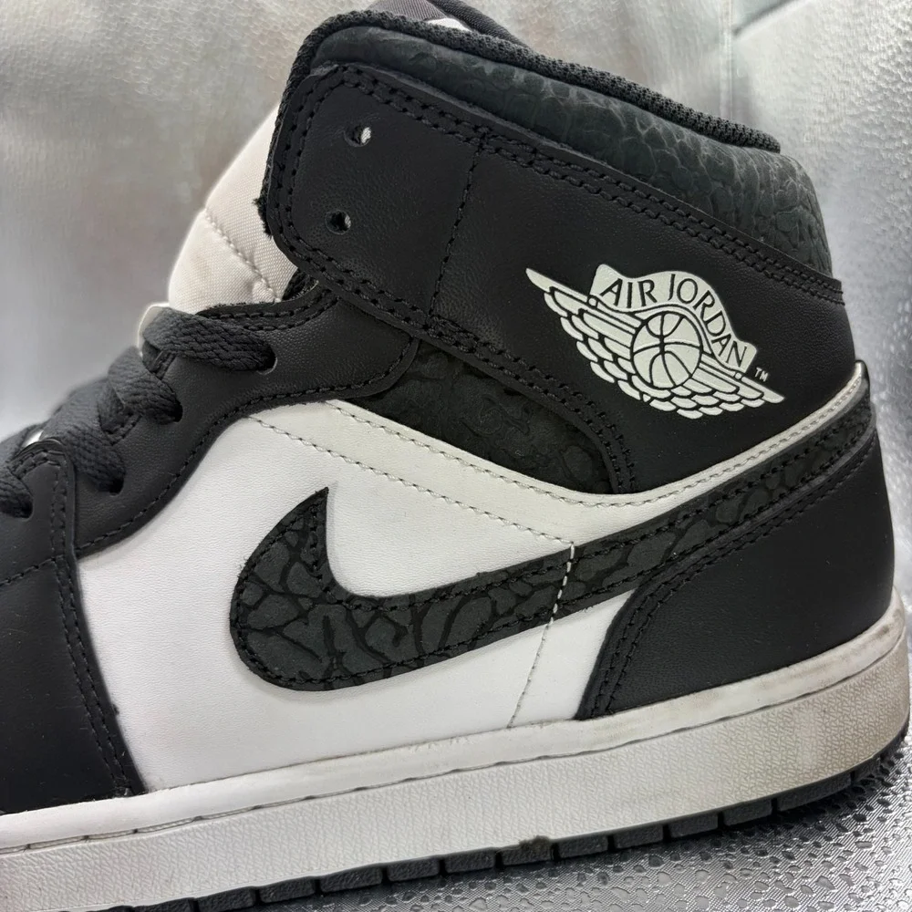 Size 11.5 Nike Air Jordan 1 Mid SE Off-Noir Black White Mens Shoes FB9911-001